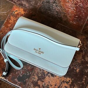 kate spade Madison Cove Street, blue glow saffiano leather crossbody bag